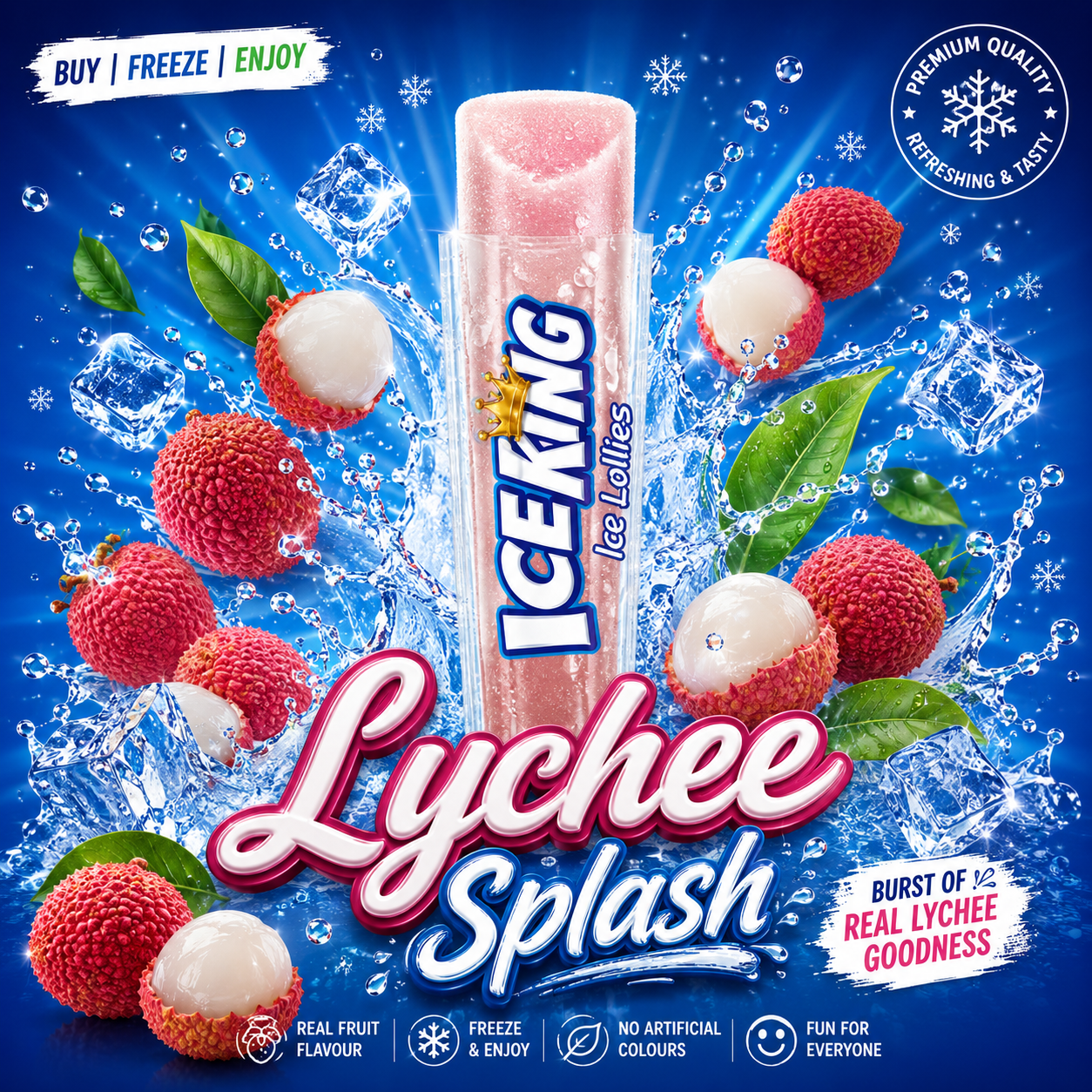 Lychee Ice Lollies (Pack of 20 Pcs)
