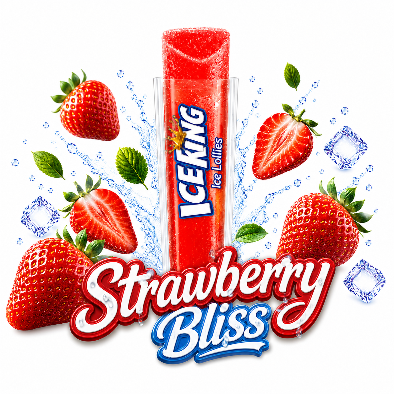 Strawberry Ice Lollies (Pack of 15 Pcs)